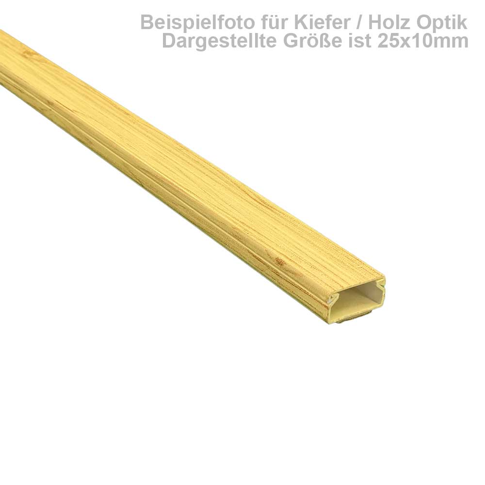 Kabelkanal Kiefer / Fichte 15x10 mm Schrauben/Bohren (2 mal 1m Stück)