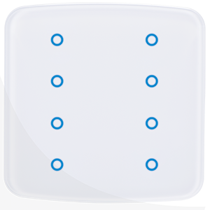 KNX Glastaster in weiß mit 8 Tasten