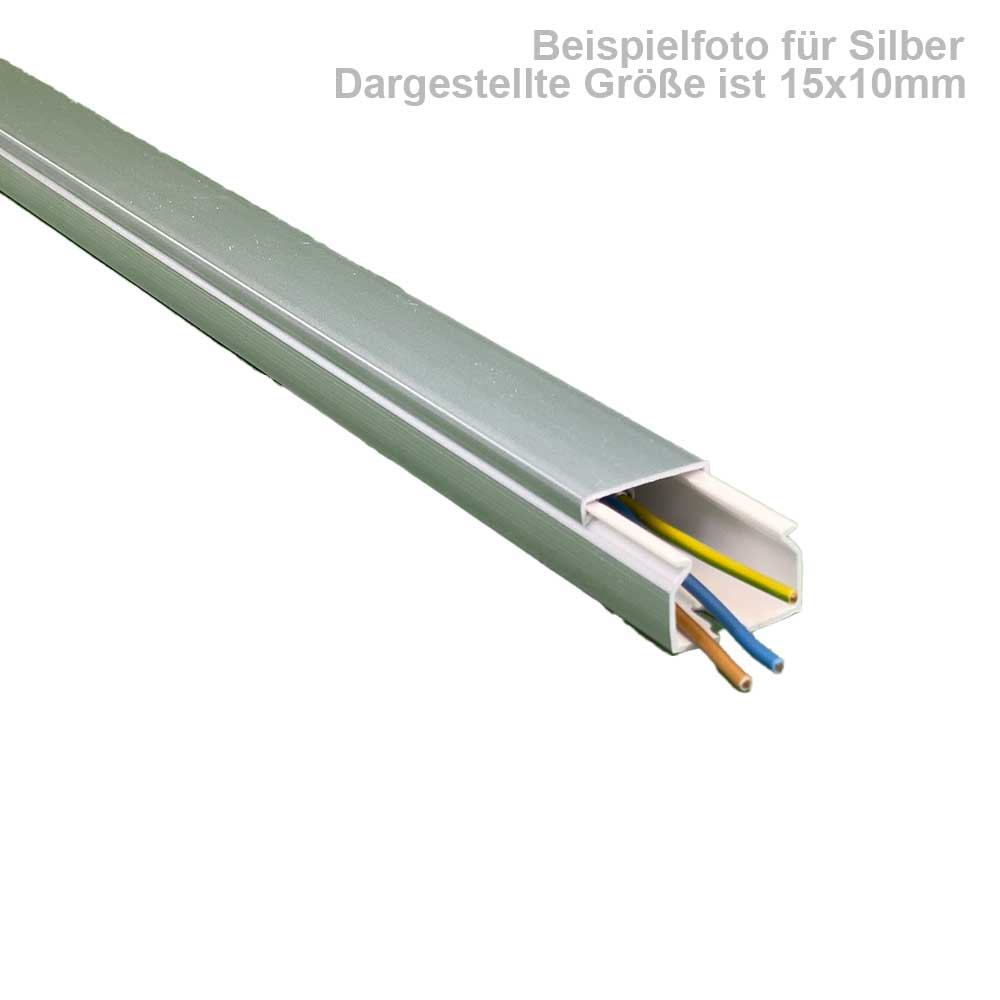Kabelkanal 40x25 mm Silber Selbstklebend -1m Stück Kabelkanal 40x25 mm Silber Selbstklebend -1m Stück