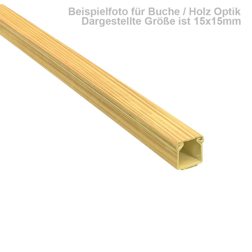 Kabelkanal Buche 20x10 mm Selbstklebend (1m Stück)