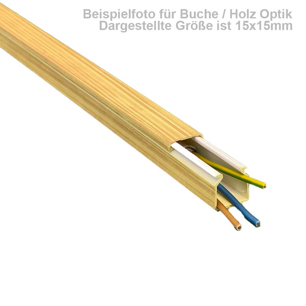 Kabelkanal Buche Holz Optik 60x15 mm Selbstklebend (1m Stück) Kabelkanal Buche Holz Optik 60x15 mm Selbstklebend (1m Stück)