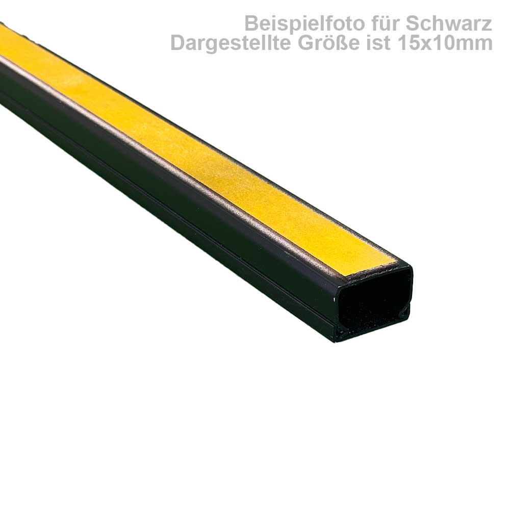 Kabelkanal Schwarz matt 20x10 mm Selbstklebend (1m Stück) Kabelkanal Schwarz matt 20x10 mm Selbstklebend (1m Stück)