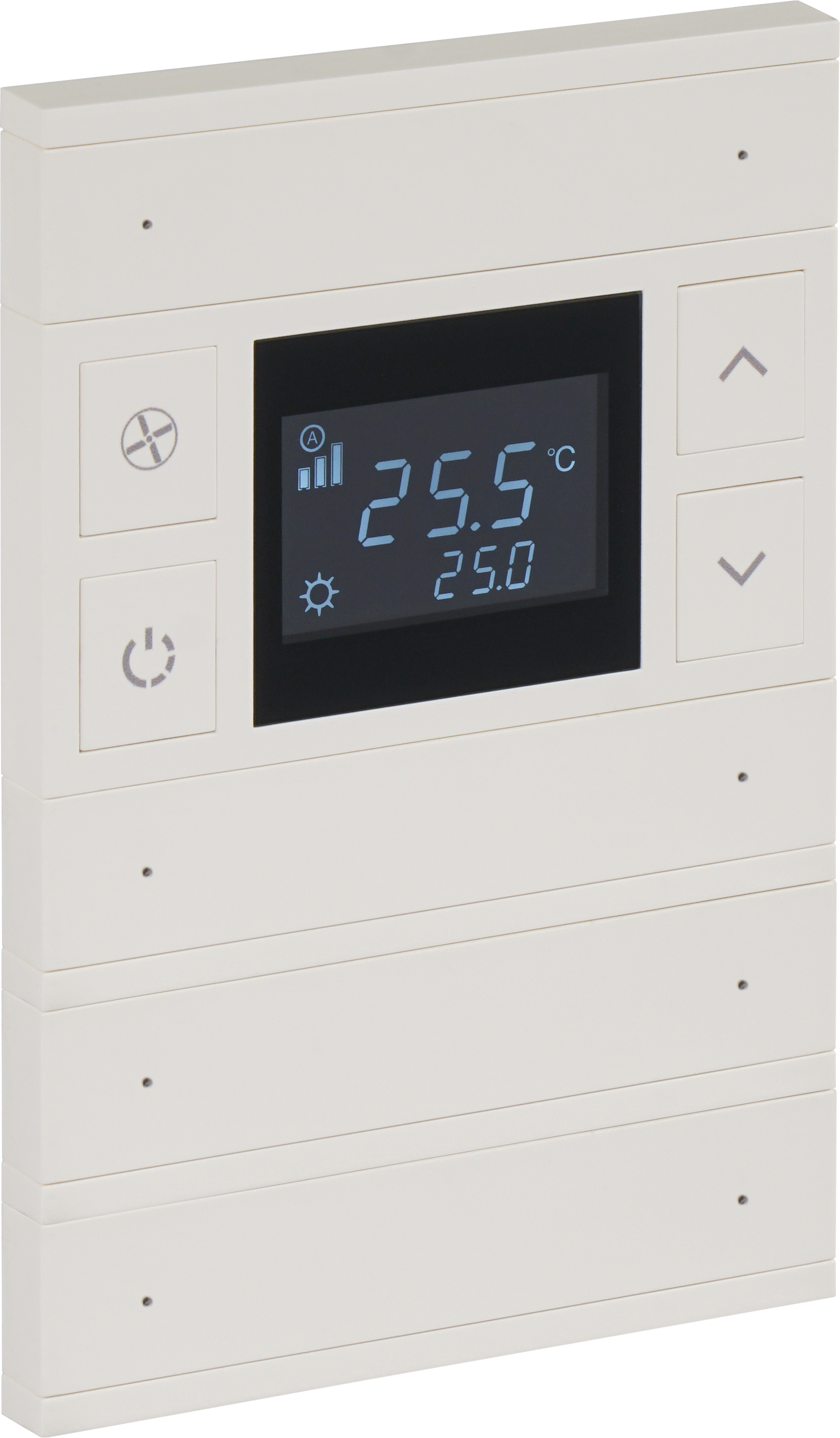 ORIA KNX Temperatursensor Taster weiß · 8 Zusatztasten und Status LED