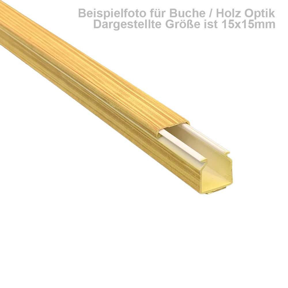 Kabelkanal Buche Holz Optik 60x15 mm Selbstklebend (1m Stück) Kabelkanal Buche Holz Optik 60x15 mm Selbstklebend (1m Stück)
