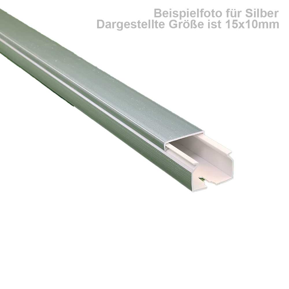 Kabelkanal 40x25 mm Silber Selbstklebend -1m Stück Kabelkanal 40x25 mm Silber Selbstklebend -1m Stück