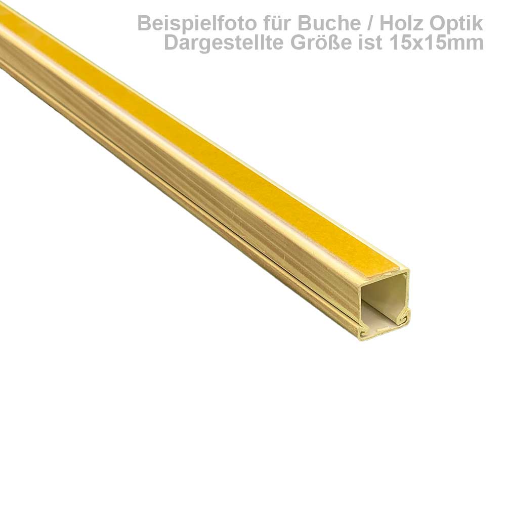 Kabelkanal Buche 20x10 mm Selbstklebend (1m Stück) Kabelkanal Buche 20x10 mm Selbstklebend (1m Stück)