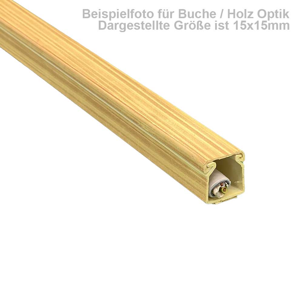 Kabelkanal Buche Holz Optik 60x15 mm Selbstklebend (1m Stück) Kabelkanal Buche Holz Optik 60x15 mm Selbstklebend (1m Stück)