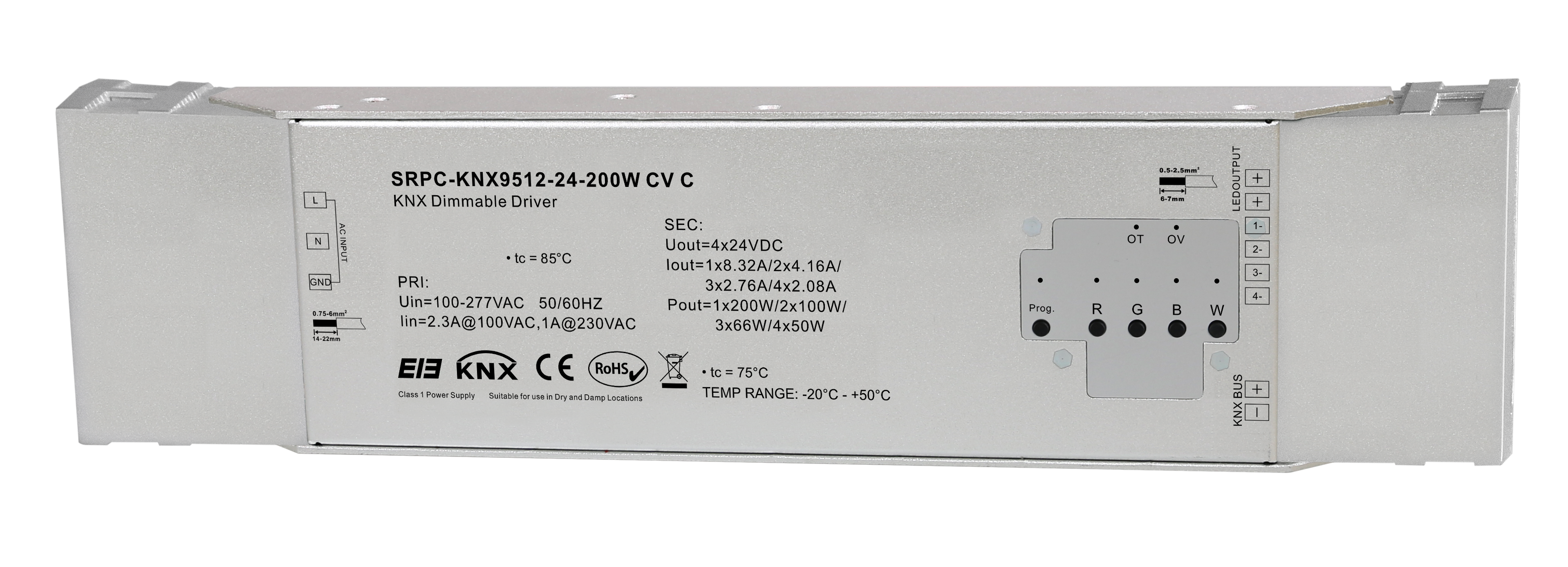 24v knx rgbw led dimmer mit integriertem 200w netzteil 