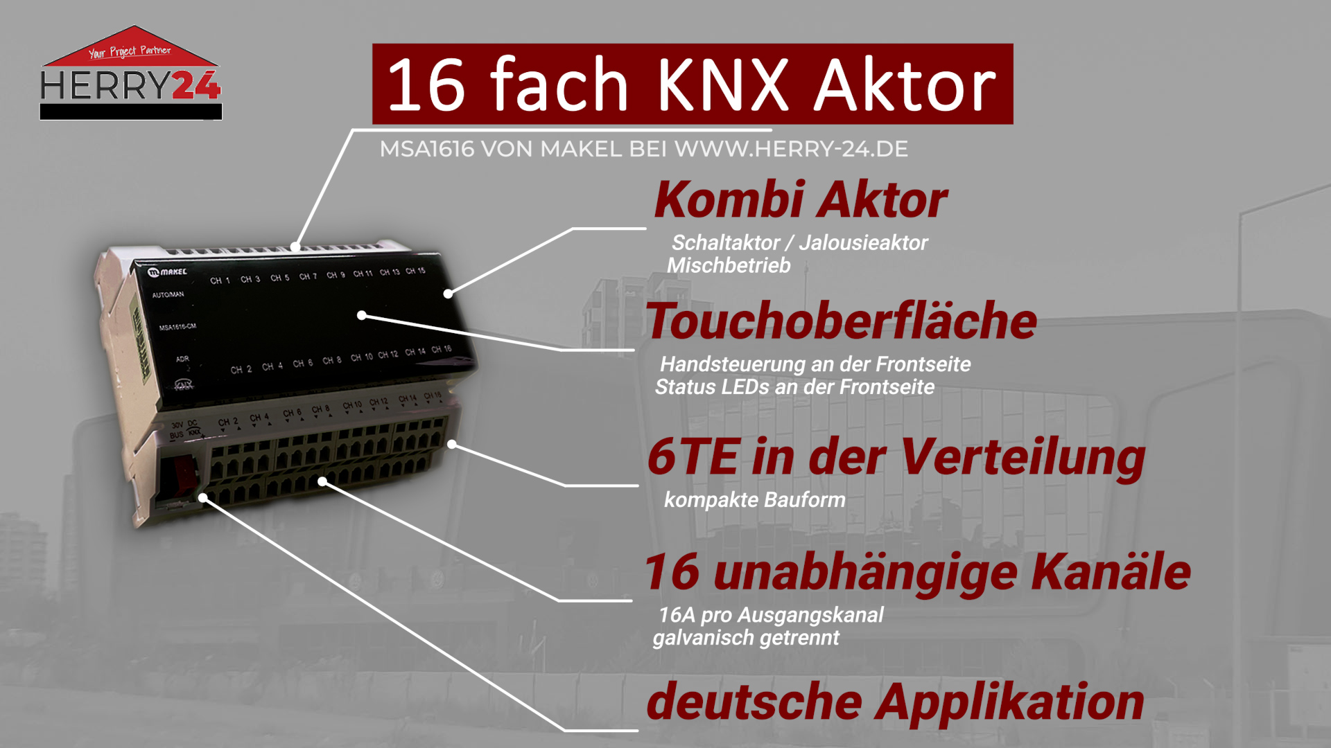 16 fach KNX Kombi Aktor