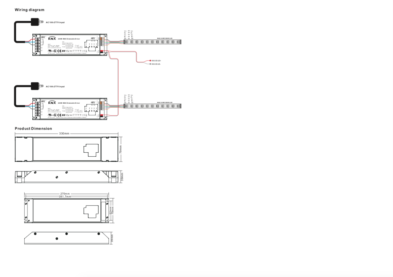 bedienungsanleitung 24v knx rgbw led dimmer mit integriertem 200w netzteil - Seite 3