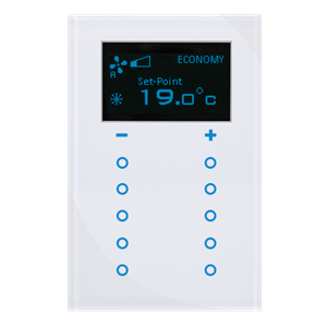 Im Paket inklusive: MAKEL KNX Glas Taster mit Thermostat