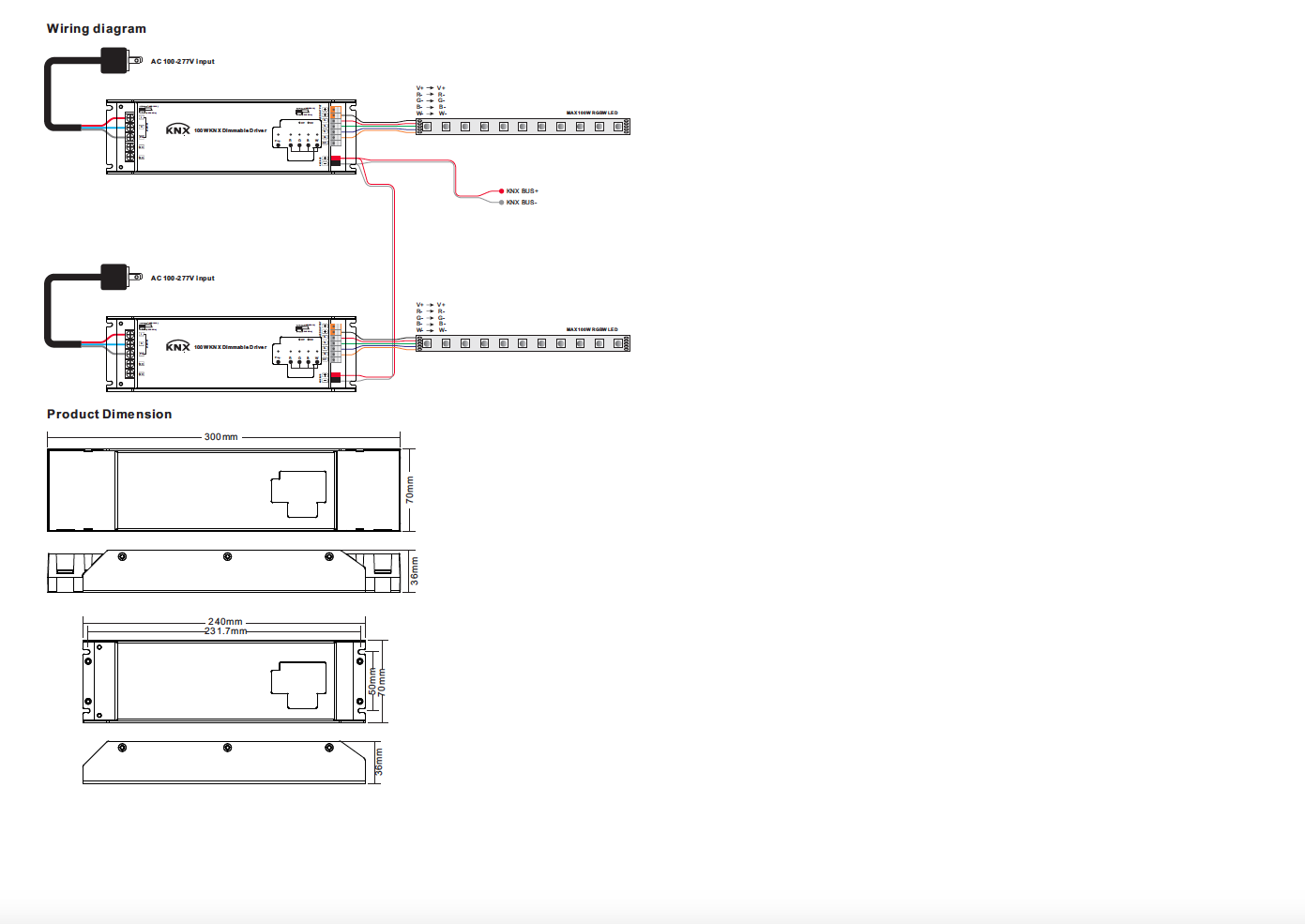 bedienungsanleitung 24v knx rgbw led dimmer mit integriertem 100w netzteil - Seite 3