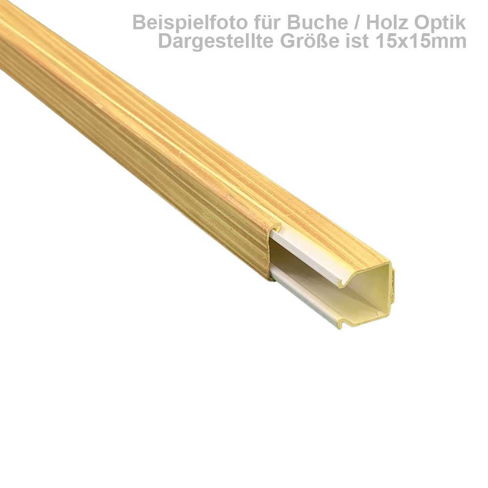 Kabelkanal Buche Holz Optik 60x15 mm Selbstklebend (1m Stück) Kabelkanal Buche Holz Optik 60x15 mm Selbstklebend (1m Stück)