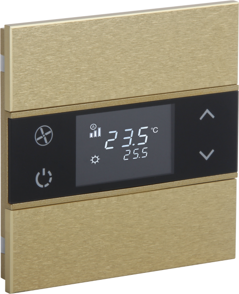 KNX push button with temperature sensor and display