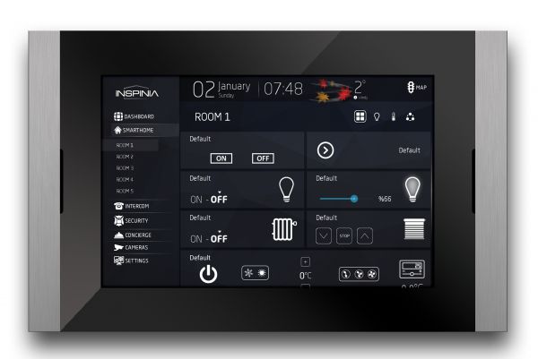 INSPINIA Slim KNX - 10" Touchpanel für den Wandeinbau