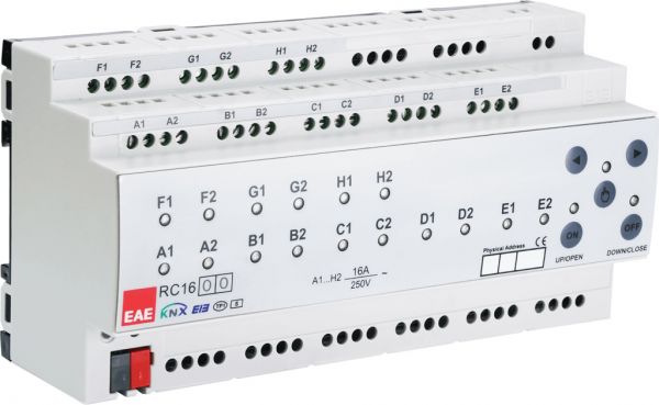 EAE KNX Raumcontroller C-Last 16Ausgänge a 16A (200µF)
