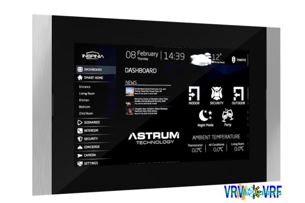 INSPINIA Slim 10" Touch Display mit VRF / VRV zum Wandeinbau